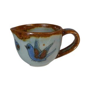 VTG Ken Edwards Tonala Mexico Pottery Creamer Pitcher El Palomar Blue 2.25" READ